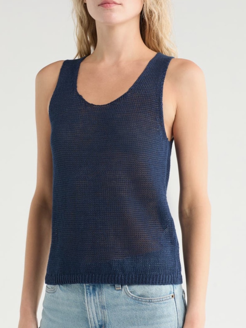Vince Navy Blue Knit Tank Top NWT